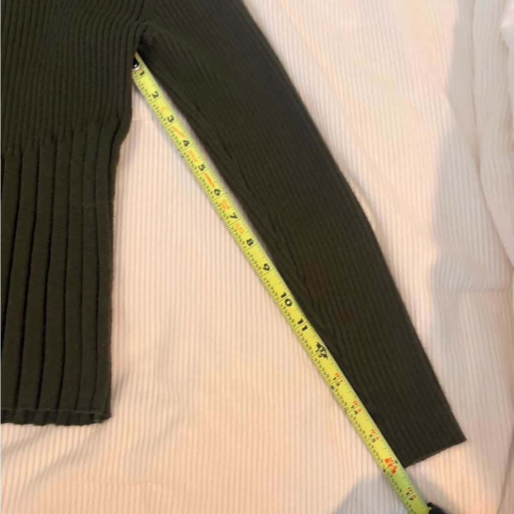 Petite Assembly Ribbed Olive Green Sweater - Picture 6 of 9
